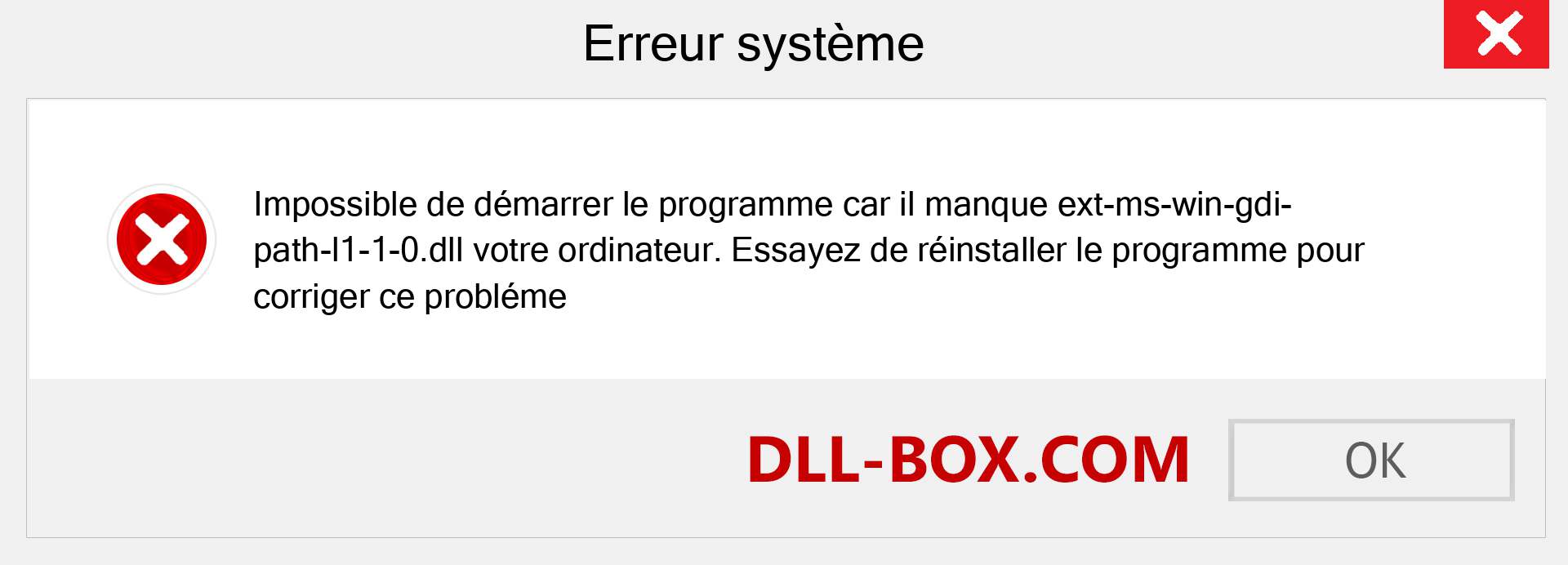 Le fichier ext-ms-win-gdi-path-l1-1-0.dll est manquant ?. Télécharger pour Windows 7, 8, 10 - Correction de l'erreur manquante ext-ms-win-gdi-path-l1-1-0 dll sur Windows, photos, images